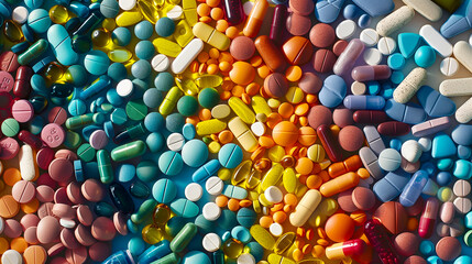 Colorful Pharmaceutical Pills and Capsules