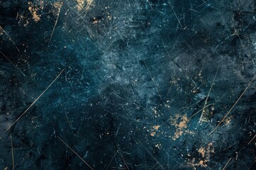 Wall Mural - Dark Stardust Abstract Color Palette Background with Golden Accents and Rich Blue Tones