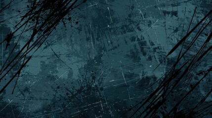 Sticker - Dark Color Background with Distressed Grunge Texture and Abstract Design