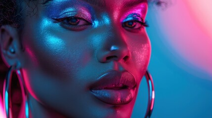 Sticker - The Vibrant Neon Portrait