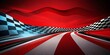 © zettar - A checkered race track with a flag on it