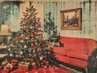 © adince - Vibrant 1950s Design Retro Christmas Card