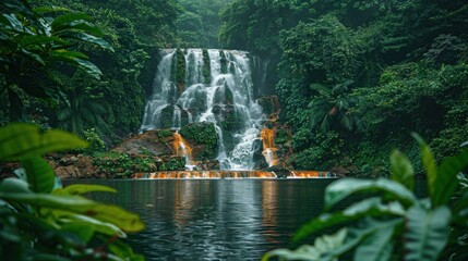 Wall Mural - Waterfall in the Rainforest