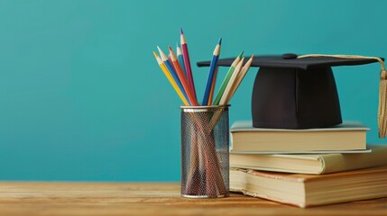 Wall Mural - The Graduation Cap and Pencils