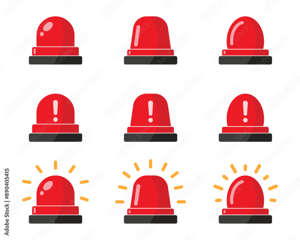 Emergency siren flashlight set for police, ambulance and alarms with ...
