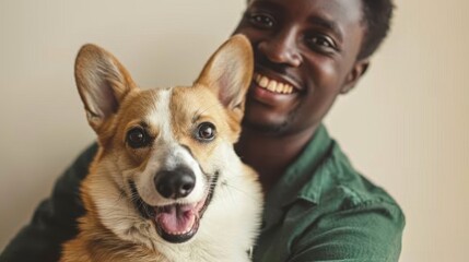 Wall Mural - The man and his dog