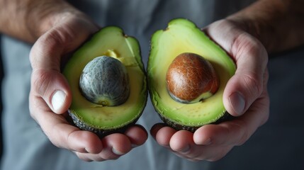 Canvas Print - The avocado halves