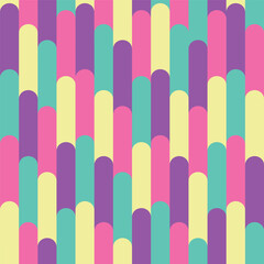 Poster - seamless pattern of waves of colorful vertical lines leading upwards