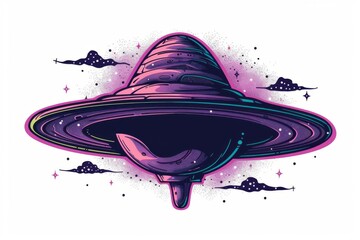 Wall Mural - abstract illustration of a planet with vibrant colors and dynamic patterns futuristic and modern des