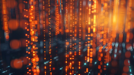 Wall Mural - black digital background technology technological operations neural networks ai big data transmissio