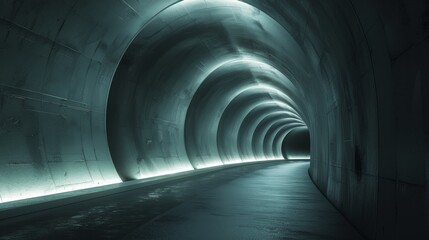 Wall Mural - mystical tunnel: a captivating wallpaper of mysterious converging perspective lines with dramatic li