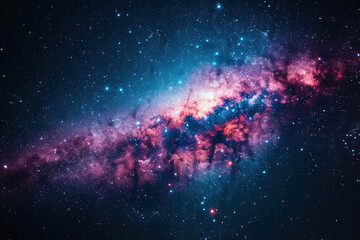 Wall Mural - a breathtaking view of the milky way galaxy showcasing vibrant colors of stars and cosmic dust, enca