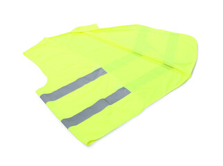 Wall Mural - Reflective vest isolated on white. Safety equipment