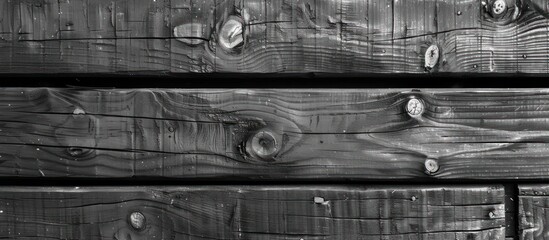 Wall Mural - Black and White Wooden Plank Texture