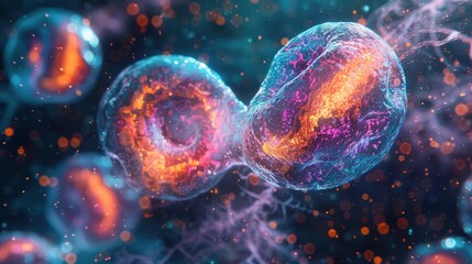 phase of cell division It shows that the cell divides to form 2 cells.