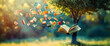 © john - International literacy day concept with tree with books like leaves