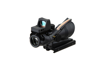 Wall Mural - Modern optical collimator sight. Aiming device for shooting at short distances. Isolate on a white back.