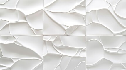 Wall Mural - White Abstract Textured Background.