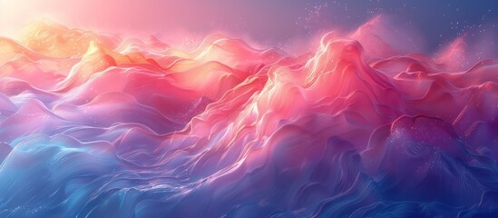 Poster - Abstract Landscape with Wavy Hills