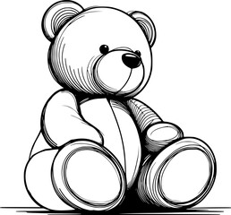 teddy bear cartoon hand drawn