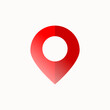 © AcaciaDaydreams - Geolocation red line icon. Map, location, point, gps navigator vector symbol, sign. Isolated on a white background. Pixel perfect. Editable stroke. 64x64.