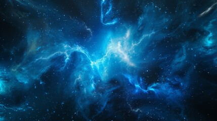 Wall Mural - abstract cosmic nebula with bright stars