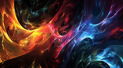 Wall Mural - abstract cosmic nebula with bright stars