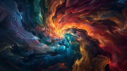 Wall Mural - abstract cosmic nebula with bright stars