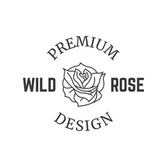 Canvas Print - Rose flower logo design illustration