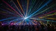 © xKas - Enchanting array of multicolored lasers creating an electrifying disco ambiance