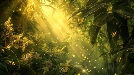 Wall Mural - Magical Forest at Dusk.