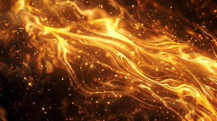 Wall Mural - Abstract Golden Fire Background.