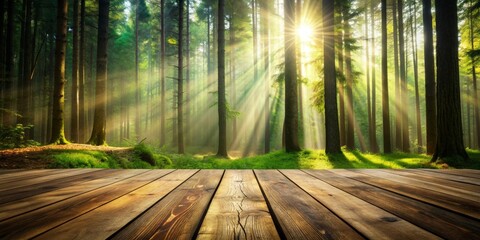 Sunbeams Through the Forest