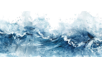 Wall Mural - Sea wave transparent background