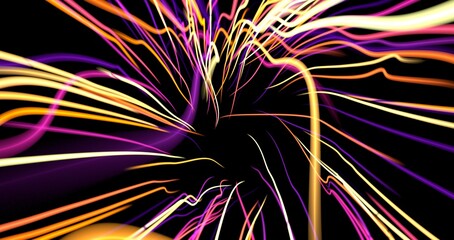 Aufkleber - light wave background, 3d Rendering, Abstract Background, Light Background, Color Background