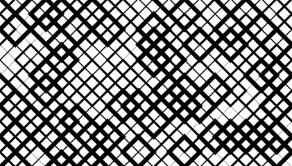 Canvas Print - Black and white abstract geometric pattern. Vector Format Illustration 