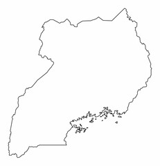 Wall Mural - Uganda outline map