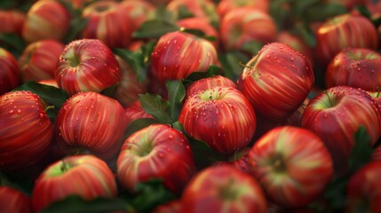 red and green apples