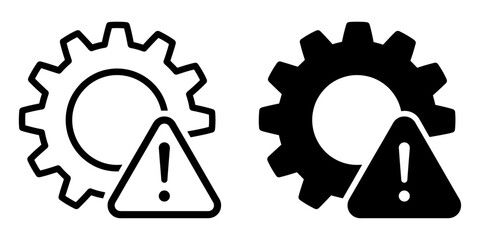 Wall Mural - ofvs639 outlinefilledvectorsign ofvs - gear - process disruption vector icon . operational process f