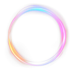 multicolored neon glowing fantasy circular glow. round shaped radial motion swirl. transparent backg