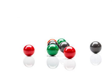 Poster - Colorful Balls on White Background