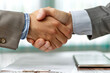 © Nart - businessman and an executive finalize a deal with a handshake