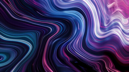 Wall Mural - Neon Purple Wave Symphony