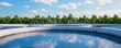 © Kin no Hikari - A modern water treatment plant with large circular filtration tanks, blue sky, and lush green trees in the background.