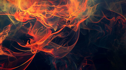 Wall Mural - inferno fire dance abstract wallpaper illustration