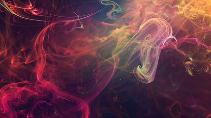 Wall Mural - Cosmic Ember Flow fire illustration wallpaper