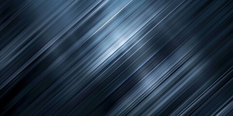 Wall Mural - Abstract background with diagonal metallic stripes, blue gradient light with motion effect, futuristic, technological concept