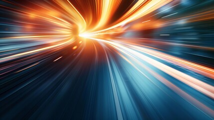 Wall Mural - vector illustration of a radial motion blur background conveying high speed