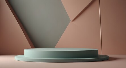 Wall Mural - Abstract background, mock up scene geometry shape podium for product display. 3D rendering