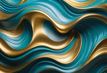 Wall Mural - Golden Ocean Wave